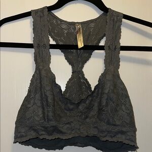 Free People Gray Lace Bralette